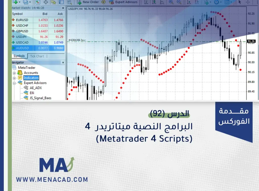 البرامج النصية ميتاتريدر 4 (MetaTrader 4 Scripts)